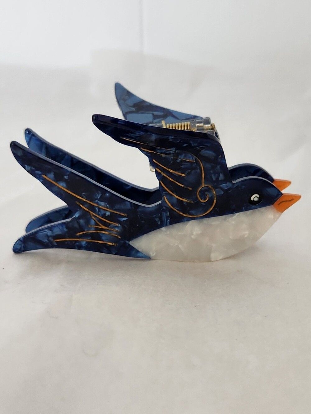 Hand-painted Swallow Bird Claw Hair Clip